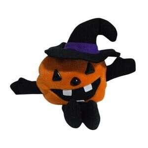 Vintage Beanie Boppers Perry Pumpkin Witch Hat Plush Halloween 1997